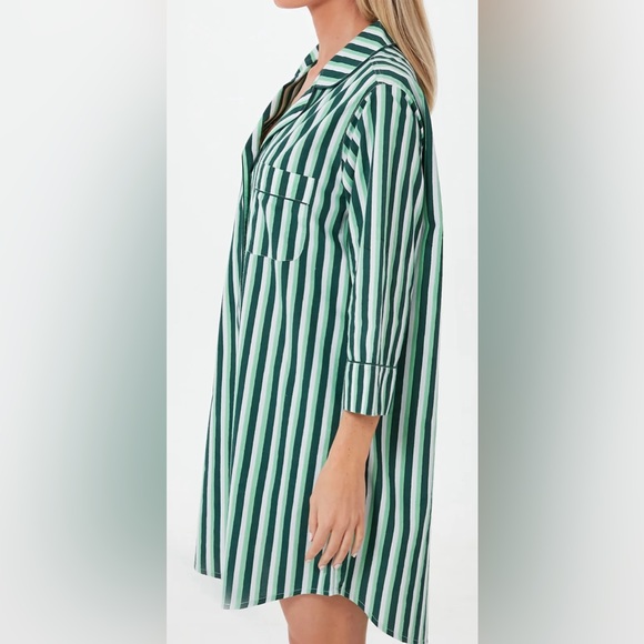 Tuckernuck Spearmint Stripe Nightshirt NWT - Picture 3 of 7